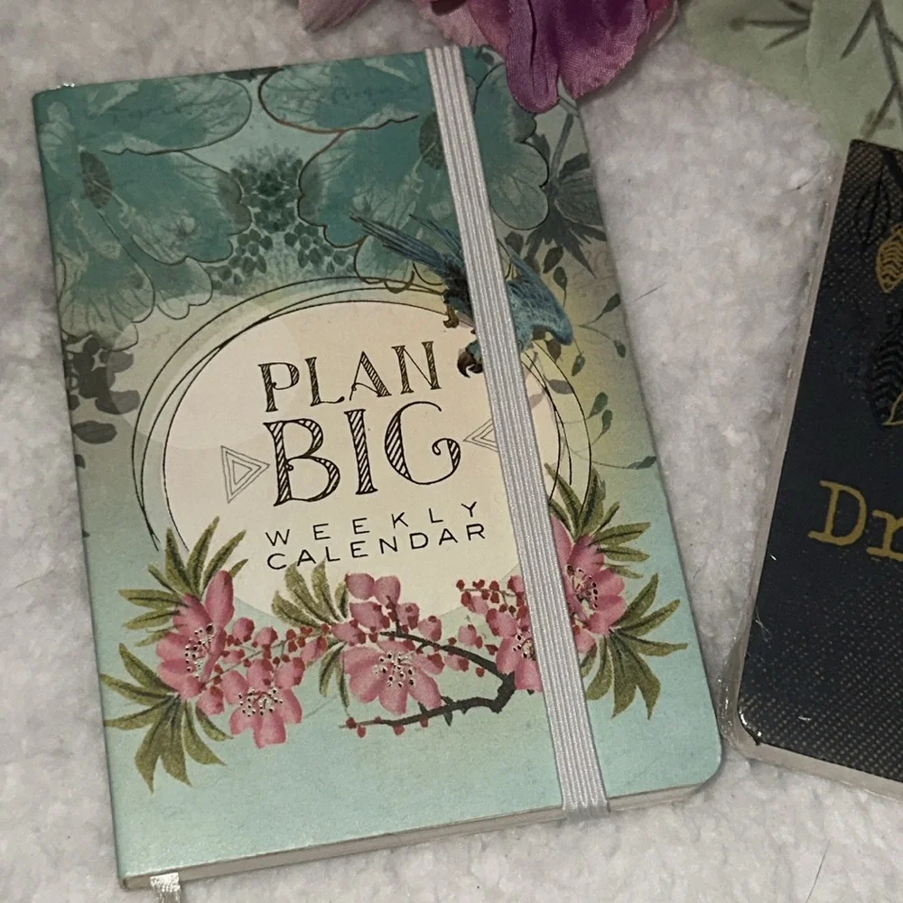 Daily Planner Papaya Art Undated Purse Pocket Size and Mona B Mini Notebook NEW